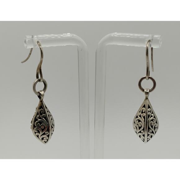 Lois Hill Filigree and Scroll Work Drop Earrings in Sterling Silver - Picture 3 of 5